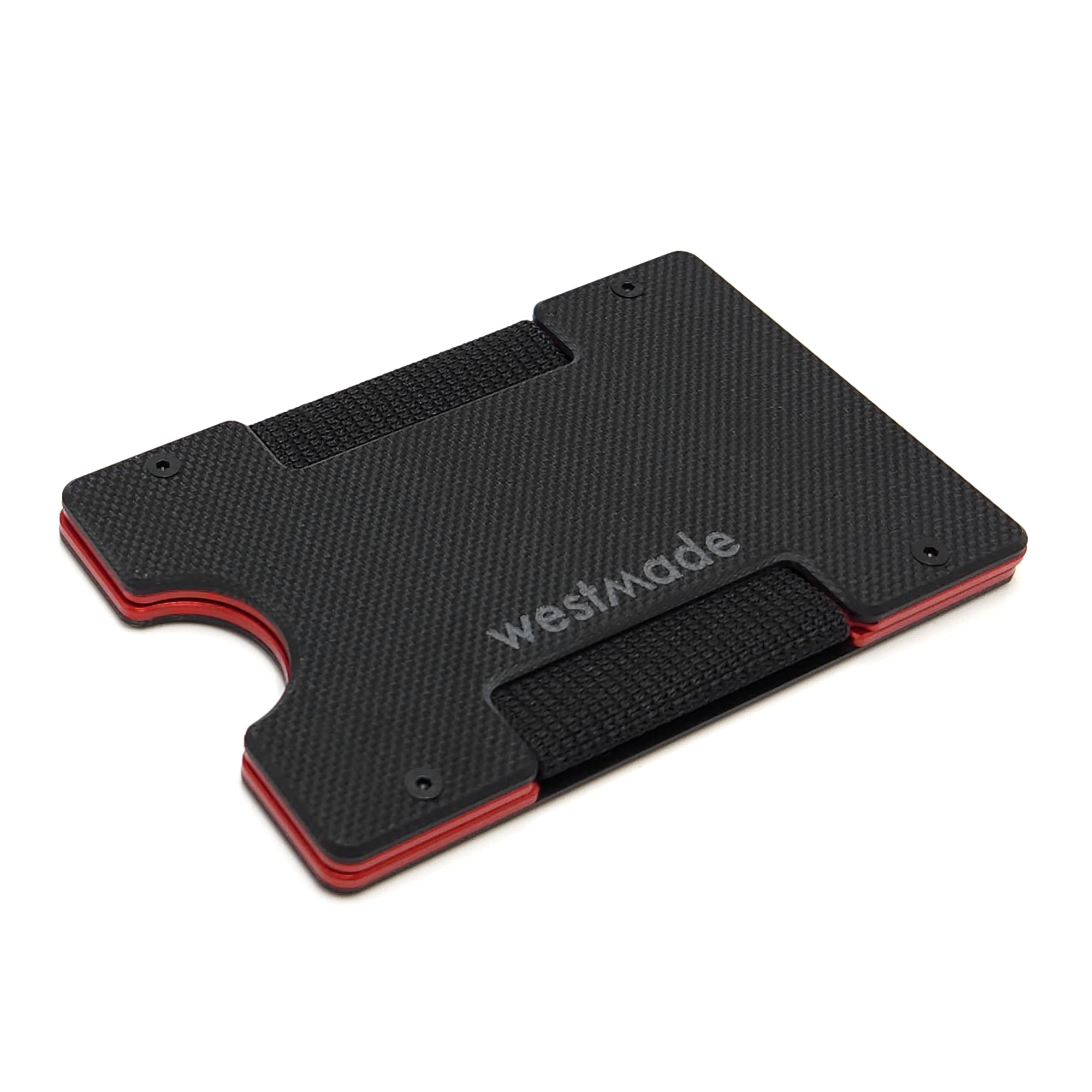 Arrow Wallet Textured Black G10 & Red Anodized Aluminum – Westmade